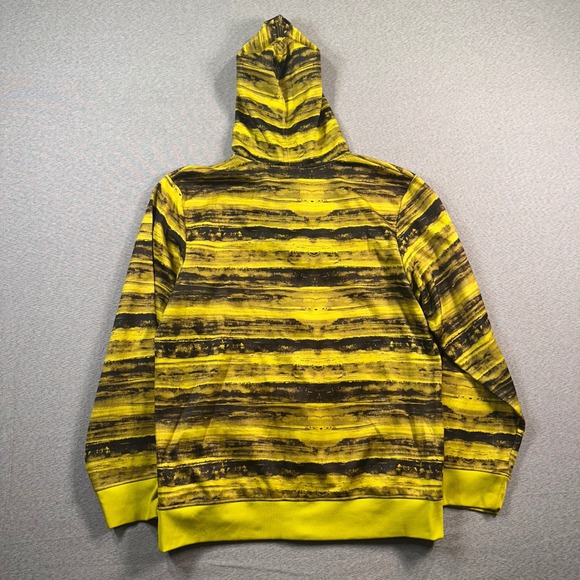 Nike Kids Graphic Full Zip Hoodie XL Yellow Black Stripe Engineered Athletes - Picture 6 of 7